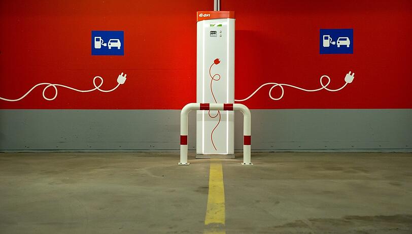 Eine Ladestation für Elektrofahrzeuge inMünchen.
