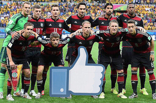 Facebook-Nutzer auf der ganzen Welt glauben an den Erfolg der deutschen Mannschaft!