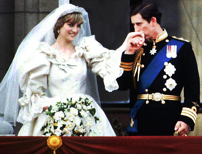 Ein tragischer Tag: Lady Diana und Prinz Charles am Tag ihrer Hochzeit 1981