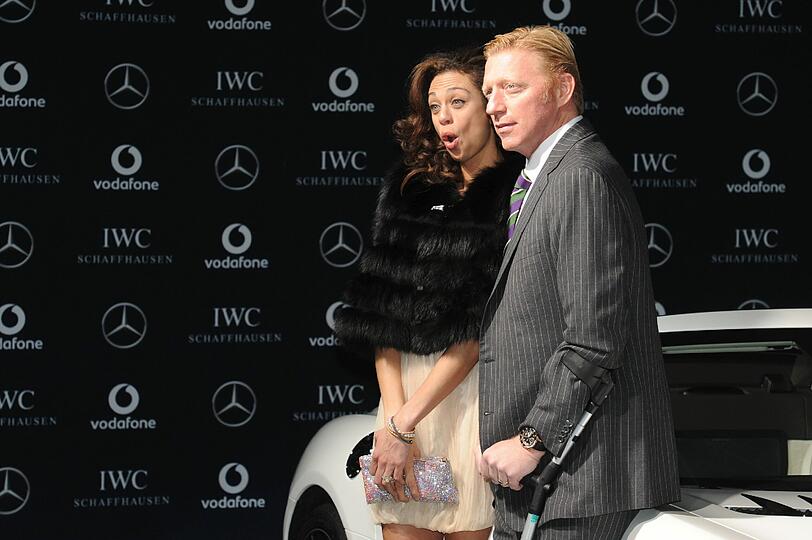 Laureus-Botschafter Boris Becker und seine Ehefrau Lilly.