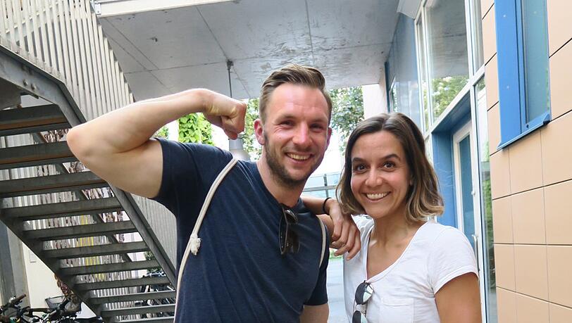 Kämpferisch-optimistisch: Sebastian Habersetzer und Nadja Raoufi wollen nicht aufgeben. Kämpferisch-optimistisch: Sebastian Habersetzer und Nadja Raoufi wollen nicht aufgeben.