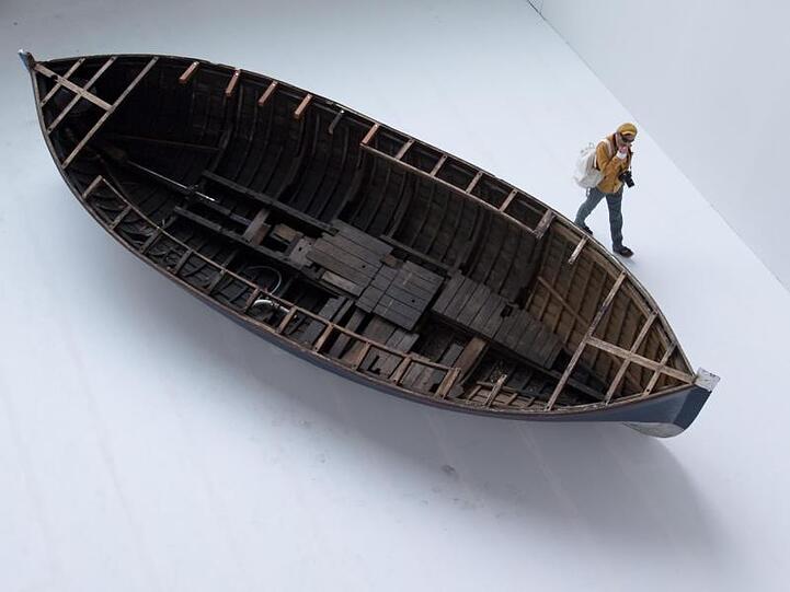 Yoko Ono, Add Colour Painting (Refugee Boat), 2019.