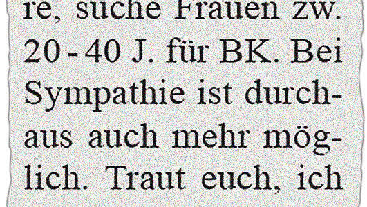 Böser Junge sucht Liebe - Kontaktanzeigen aus dem Knast. Böser Junge sucht Liebe - Kontaktanzeigen aus dem Knast.