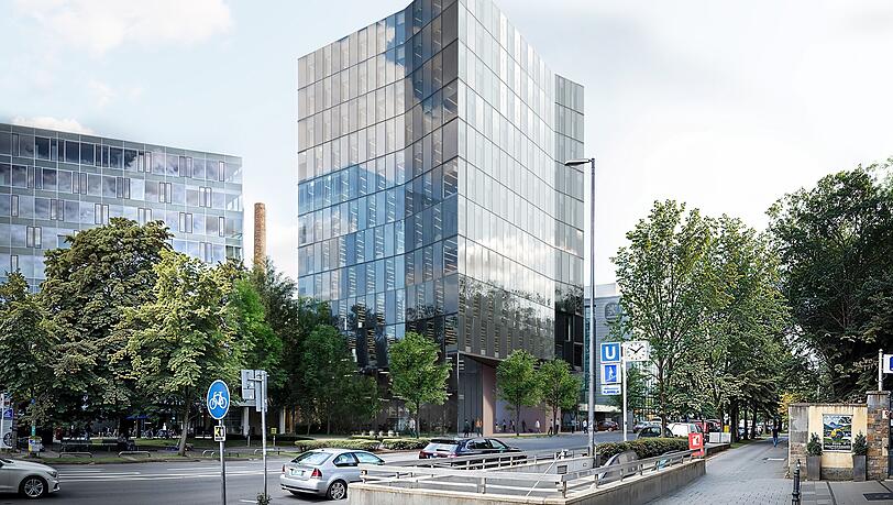 Die aktuelle Vision: Der kristalline Charakter dieses Hochpunktes am Stiglmaierplatz wird mit dem Umbau gewahrt. Die aktuelle Vision: Der kristalline Charakter dieses Hochpunktes am Stiglmaierplatz wird mit dem Umbau gewahrt.