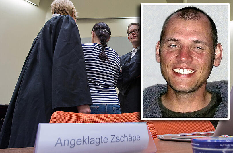 Rechts im Bild: Uwe Mundlos. Die Mutter der NSU-Terroristen sagt im Prozess in München. Hintergrund: Angeklagte Beate Zschäpe.