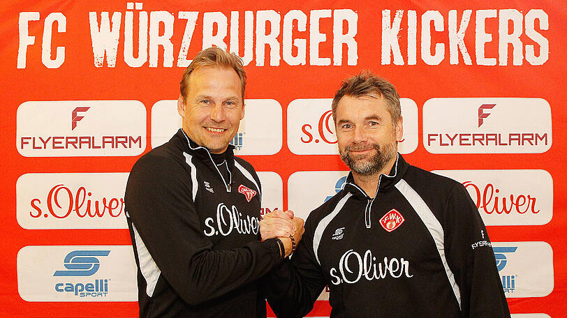 Ex-Profi Martin Pieckenhagen (links) soll das Trainerteam um Bernd Hollerbach in den letzten Punktspielen gegen den SV Sandhausen und beim Tabellenführer VfB Stuttgart unterstützen.