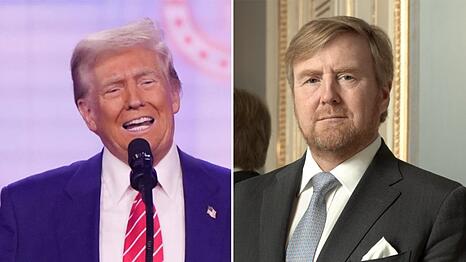 Besondere Ehre zum Nato-Gipfel: Donald Trump (l.) darf im Palast von König Willem-Alexander übernachten.