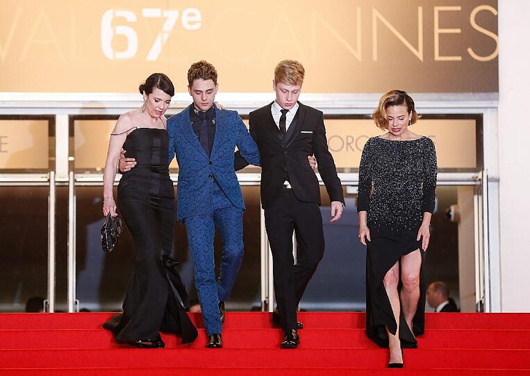 Von links: Anne Dorval, Xavier Dolan, Antoine Olivier Pilon und Suzanne Clement