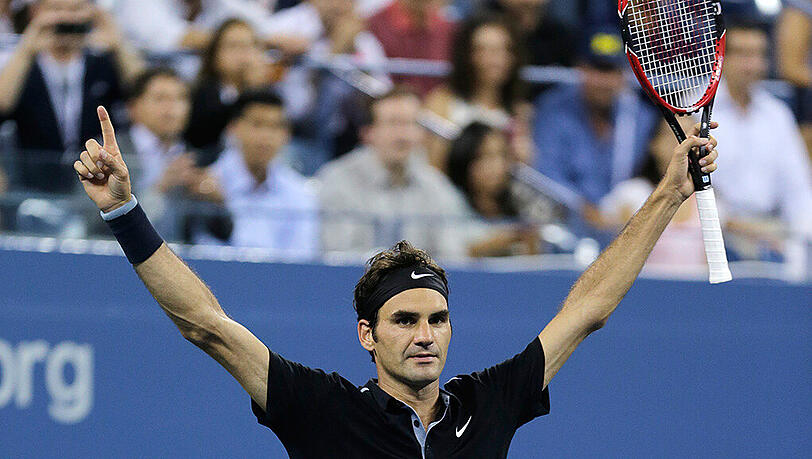 Hartes Stück Arbeit. Roger Federer hat das Halbfinale der US-Open erreicht. Hartes Stück Arbeit. Roger Federer hat das Halbfinale der US-Open erreicht.