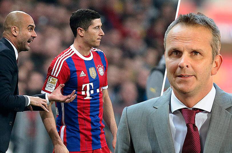 Robert Lewandowski ist bei Pep Guardiola (l.) nicht immer erste Wahl. Dietmar Hamann rät dem Stürmer zu einem Vereinswechsel.