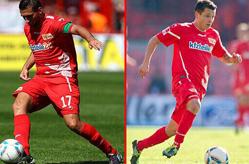 Union Berlin trifft ohne Torsten Mattuschka (l.) und Christoph Quring auf die Löwen.