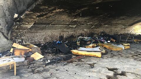Vier obdachlose Bulgaren hatten sich unter der Reichenbachbrücke ein Lager errichtet. Dieses wurde nun Ziel eines feigen Anschlags.