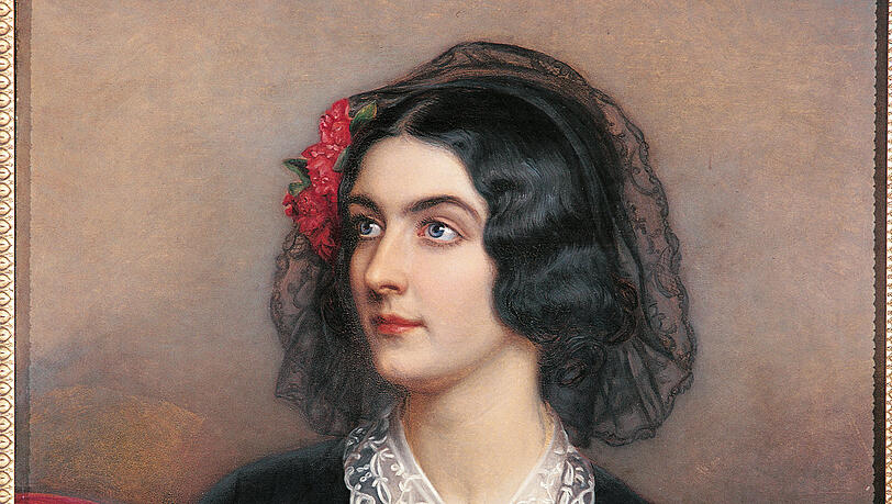 Joseph Stieler malte Lola Montez eher widerstrebend für die Schönheitengalerie Ludwigs I. in Nymphenburg.