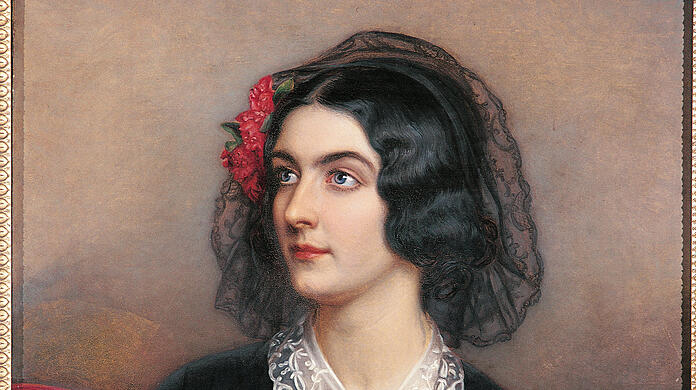 Joseph Stieler malte Lola Montez eher widerstrebend für die Schönheitengalerie Ludwigs I. in Nymphenburg.