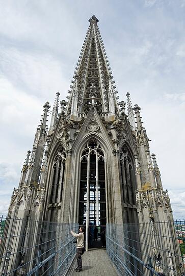 Ein Wahrzeichen der Stadt Regensburg - der Dom wird derzeit resaturiert.