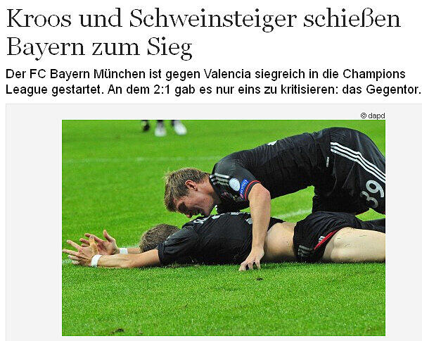 Die Berliner Morgenpost ist abgesehen vom Gegentor hochzufrieden mit der Leistung der Bayern