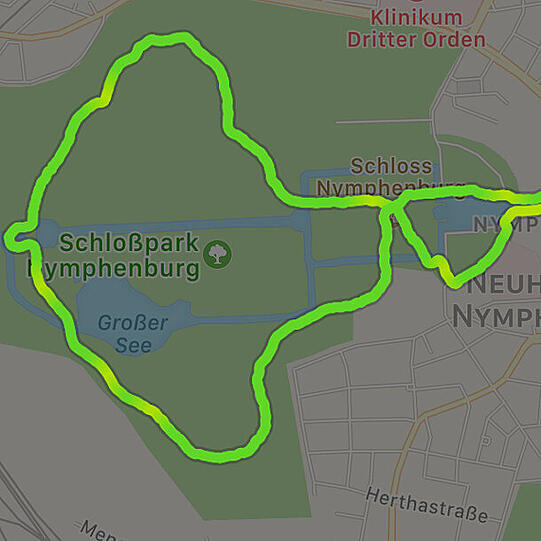 Die klassische Laufrunde durch den Nymphenburger Park.