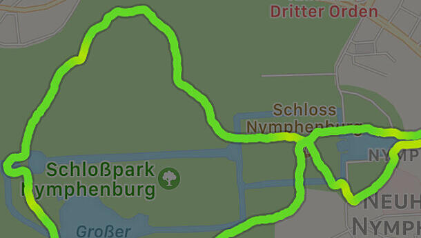 Die klassische Laufrunde durch den Nymphenburger Park. Die klassische Laufrunde durch den Nymphenburger Park.