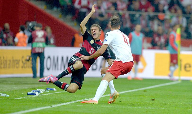 Müller: Diesmal vorderste Spitze, kombinierte zwar dort auch gut mit. Doch nicht so im Spiel wie bei der WM. Die Genauigkeit fehlte.