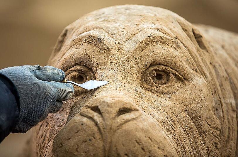Bilder vom Sand-Skulpturen-Festival auf Rügen. Insgesamt 50 Künstler haben sich am Event beteiligt.