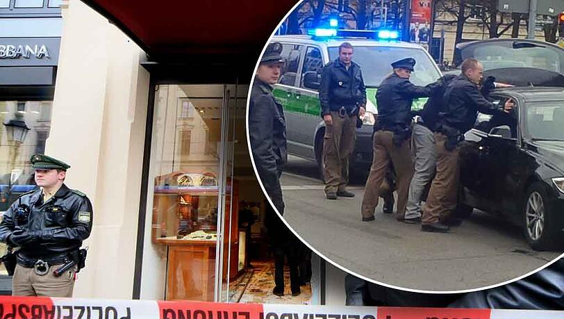 Nach dem brutalen Überfall auf den Juwelier in der Maximilianstraße stehen Alter und Identität der Festgenommenen fest. Die Fotos im Rückblick. Nach dem brutalen Überfall auf den Juwelier in der Maximilianstraße stehen Alter und Identität der Festgenommenen fest. Die Fotos im Rückblick.