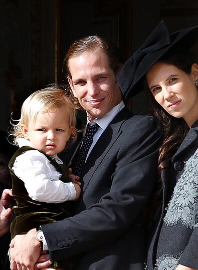 Andrea Casiraghi mit Sohn Sacha und seiner Frau Tatiana Santo Domingo