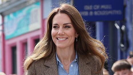 Im Örtchen Tobermory auf der schottischen Isle of Mull glänzte Prinzessin Kates Haar heller als gewöhnlich.