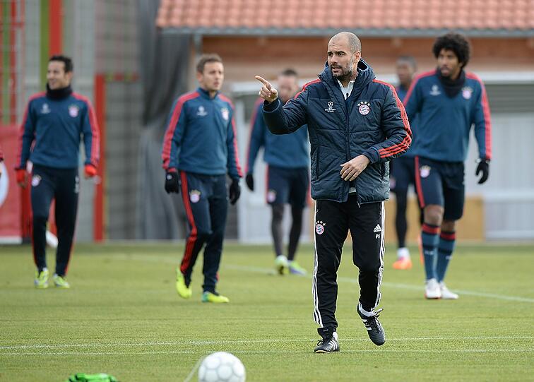 Der FC Bayern trainiert vor dem Spiel gegen Manchester City - die Bilder