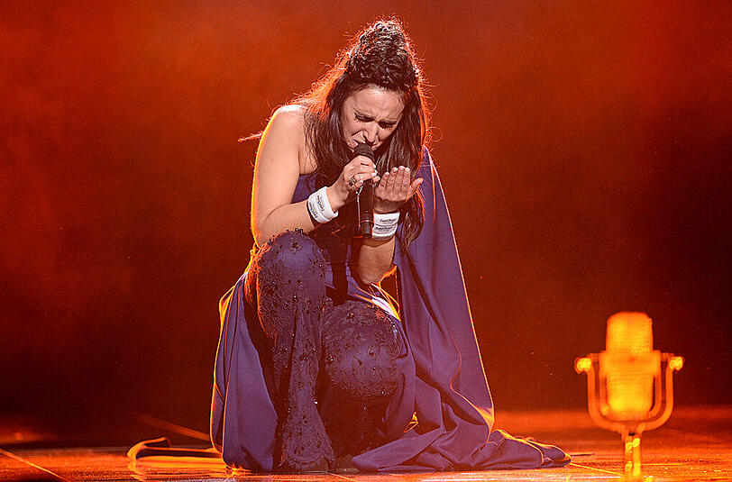 Eine Bühnen-Show voller Emotionen: Jamala während ihres Auftritts beim ESC 2016 in Stockholm.
