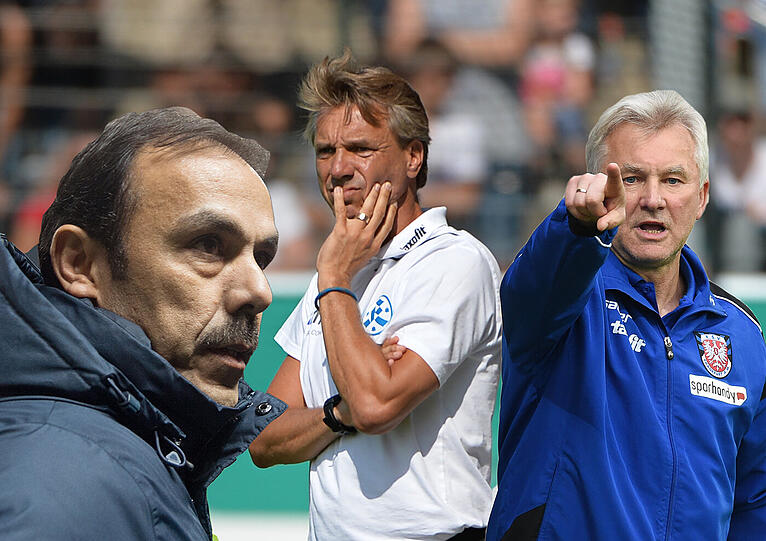 Mögliche Kandidaten für den Trainerposten bei 1860: Jos Luhukay (l.), Horst Steffen und Benno Möhlmann