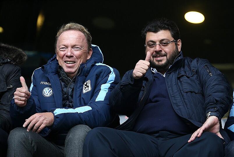 Präsident und Hauptgesellschafter im Stadion: Peter Cassalette und Hasan Ismaik werden das Spiel der Löwen am Sonntag gegen Bochum in der Arena verfolgen.