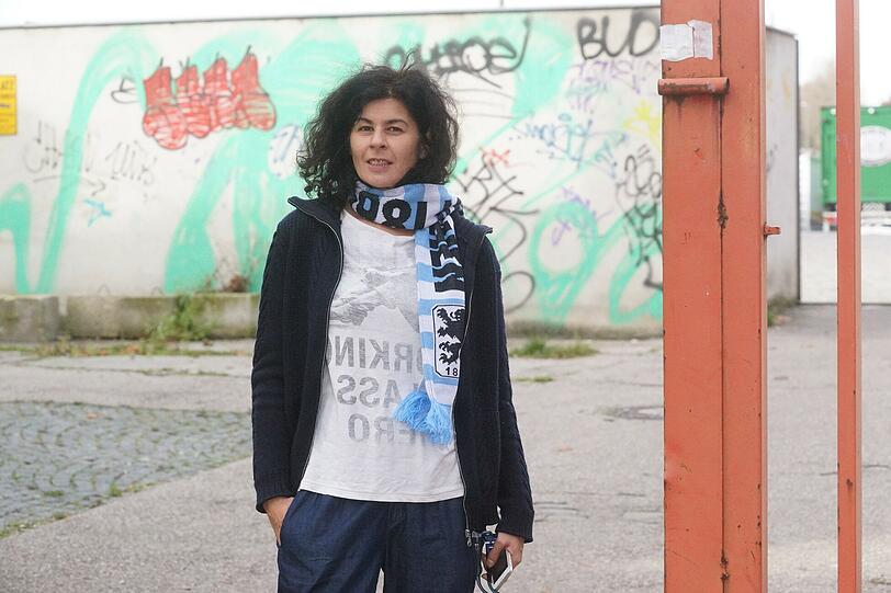 Zehra Spindler beim Termin mit der AZ im Dreimühlenviertel.