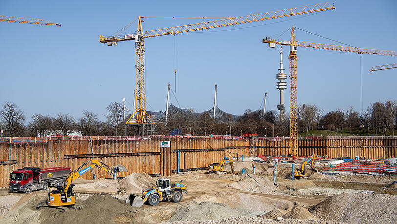 Baustelle im Olympiapark: der SAP Garden.