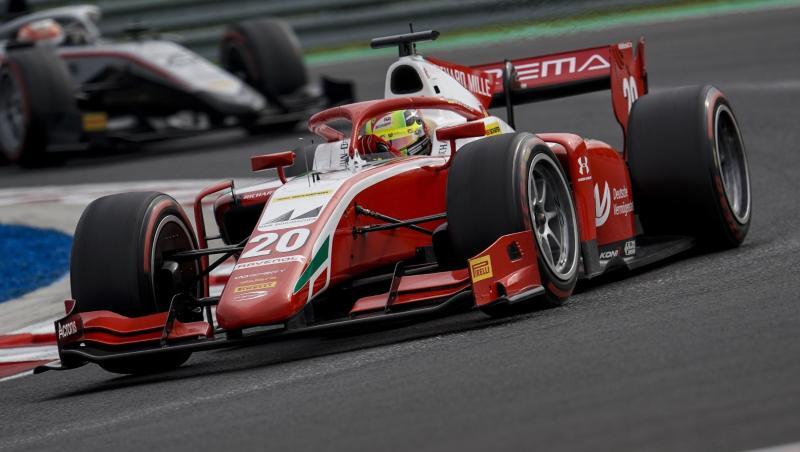 Mick Schumacher fuhr zum ersten Mal in dieser Saison aufs Podest. Mick Schumacher fuhr zum ersten Mal in dieser Saison aufs Podest.
