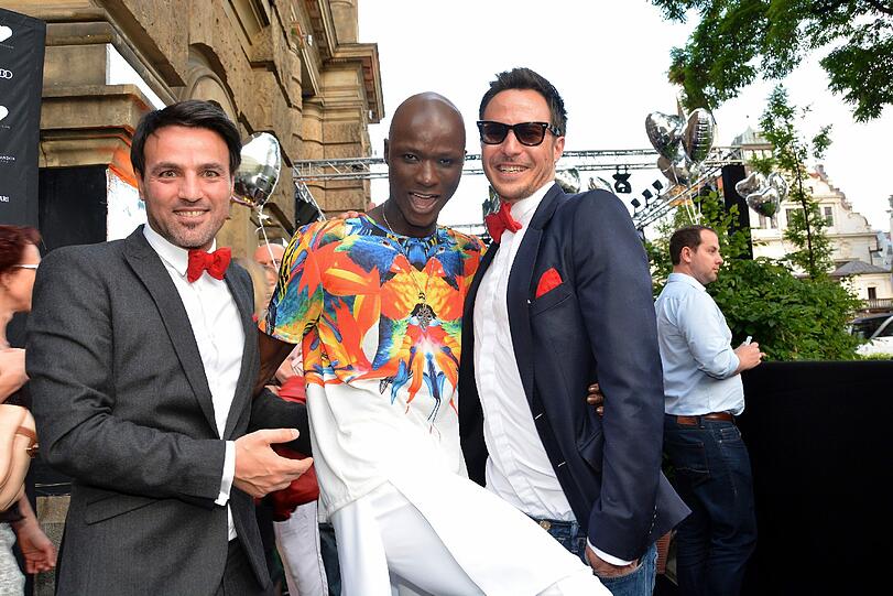 Ayhan Durak (l), Papis Loveday und Nikias Hofmann.