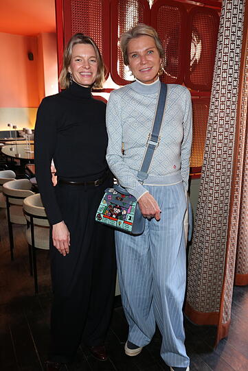 MUNICH, GERMANY - MARCH 5:  Juana Schwan and Stephanie Bruges von Pfuel during the Uber Female Leaders lunch at Maison Tran on March 5, 2026 in Munich, Germany. (Photo by Gisela Schober/Getty Images PR for Uber)
