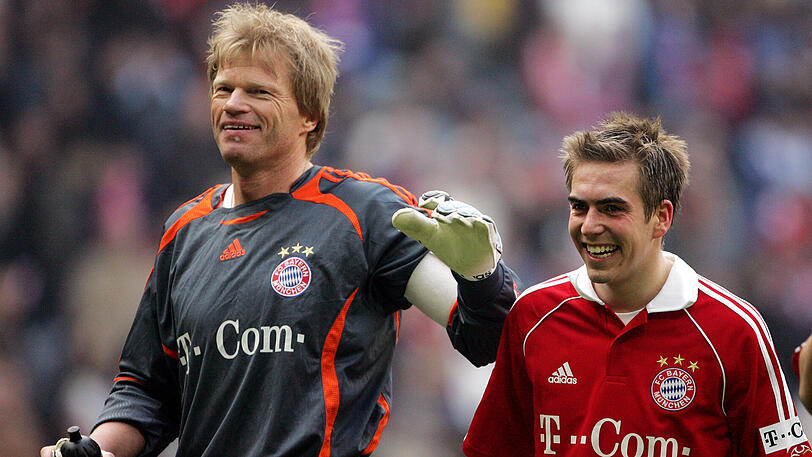 Oliver Kahn hat bis 2007 mit Philipp Lahm zusammengespielt.
