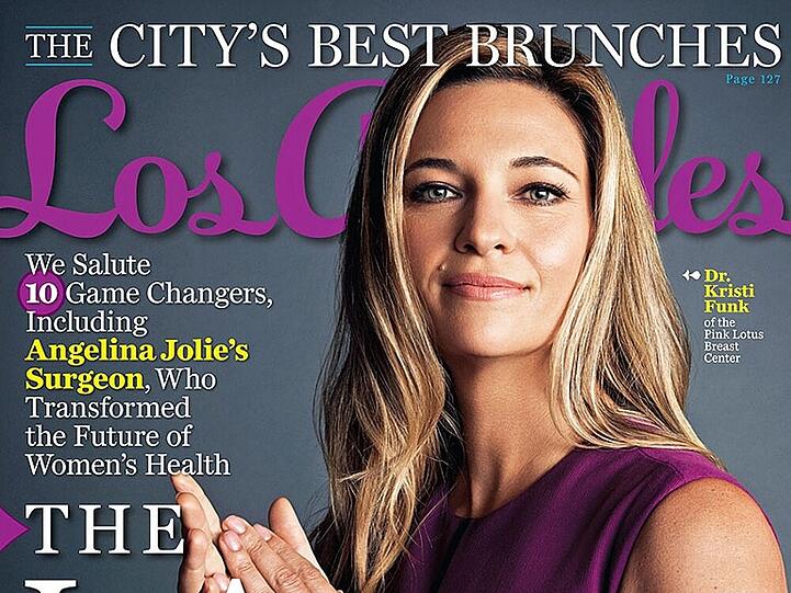 Dr. Kristi Funk ziert das Cover der September-Ausgabe von "Los Angeles"