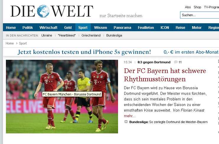 Die Welt erkennt schwere Rhythmusstörungen.