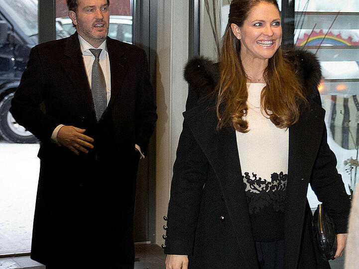 Prinzessin Madeleine und Christopher O'Neill beim Besuch eines schwedischen Jugendzentrums Anfang Februar 2015