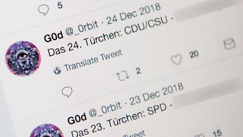 Von diesem Profil beim sozialen Netzwerk Twitter wurde auf die gestohlenen Daten von Politikern verlinkt.