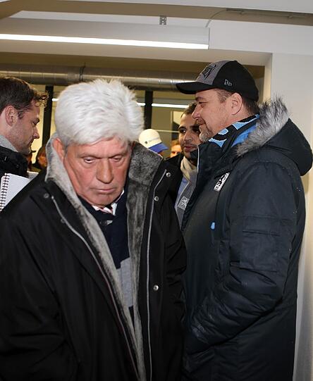 Werner Lorant und Gerhard Mayrhofer (r).