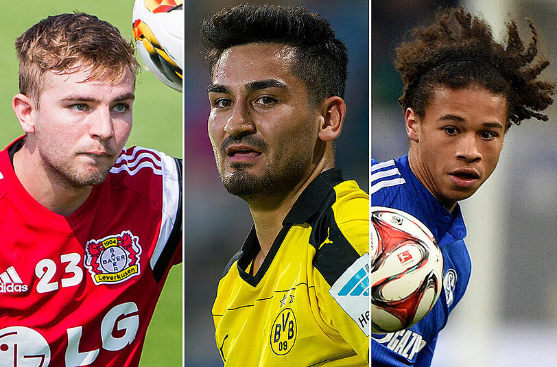 Von links: Christoph Kramer, Ilkay Gündogan und Leroy Sané.