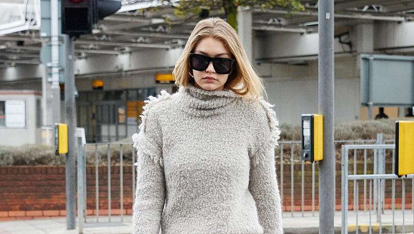 Gigi Hadid am Montag bei ihrer Ankunft am Flughafen London Heathrow. Gigi Hadid am Montag bei ihrer Ankunft am Flughafen London Heathrow.