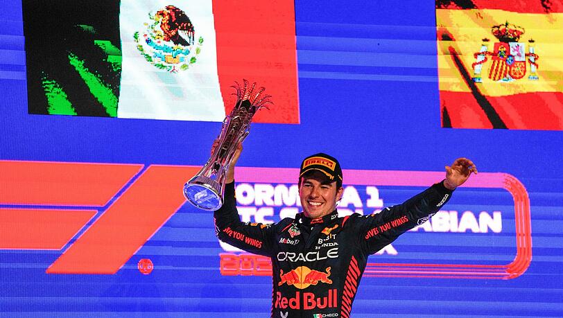 Red-Bull-Pilot Sergio Perez hat den Großen Preis von Saudi-Arabien gewonnen.