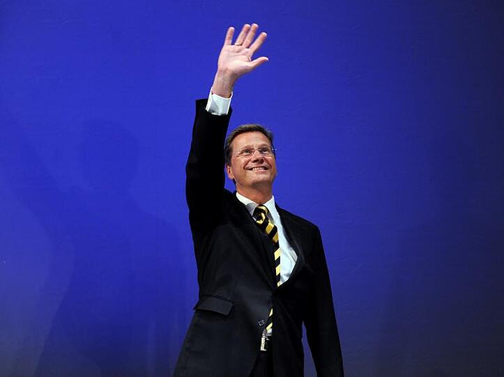 Pures Selbstbewusstsein: Guido Westerwelle. Jetzt gibt er sich &bdquo;erleichtert&ldquo;, dass seine Rede so gut angekommen sei
