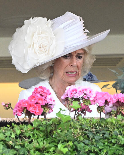 Beim Royal Ascot entgleiten Königin Camilla die Gesichtszüge.