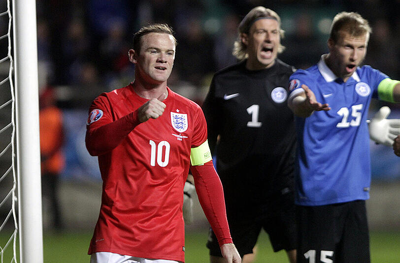 Wayne Rooney erzielte den erlösenden Treffer zum 1:0 gegen Estland.