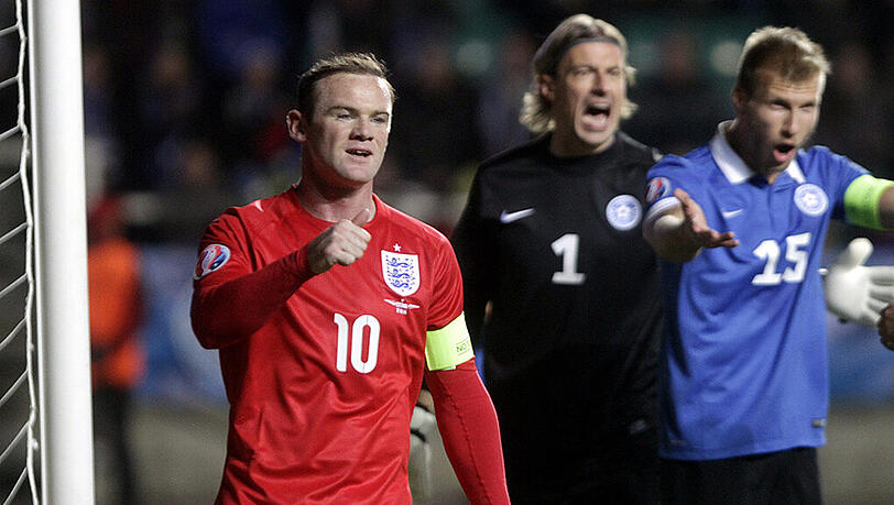 Wayne Rooney erzielte den erlösenden Treffer zum 1:0 gegen Estland. Wayne Rooney erzielte den erlösenden Treffer zum 1:0 gegen Estland.