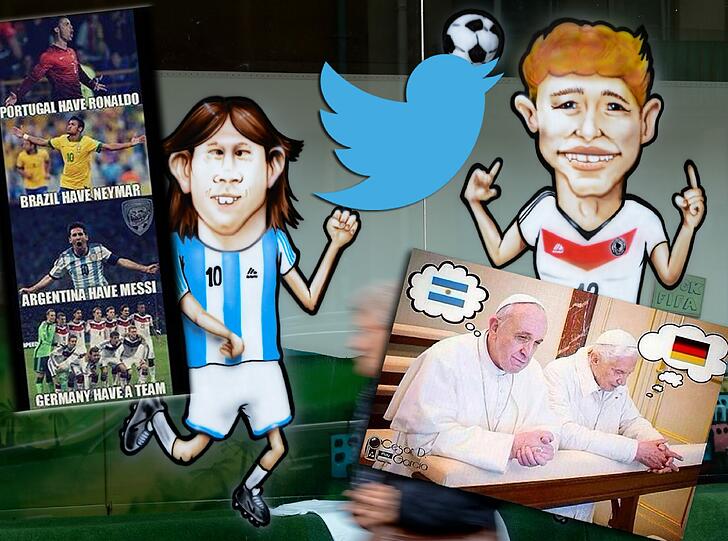 Bilder, Montagen, flotte Sprüche: Die Reaktionen im Netz zum Finale Deutschland gegen Argentinien.